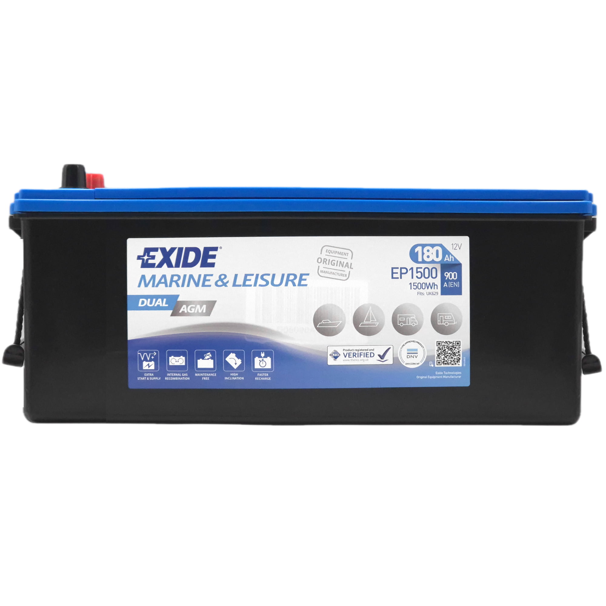 Φωτογραφία προϊόντος: EXIDE AGM EP1500 12V 180Ah 900A (EN)