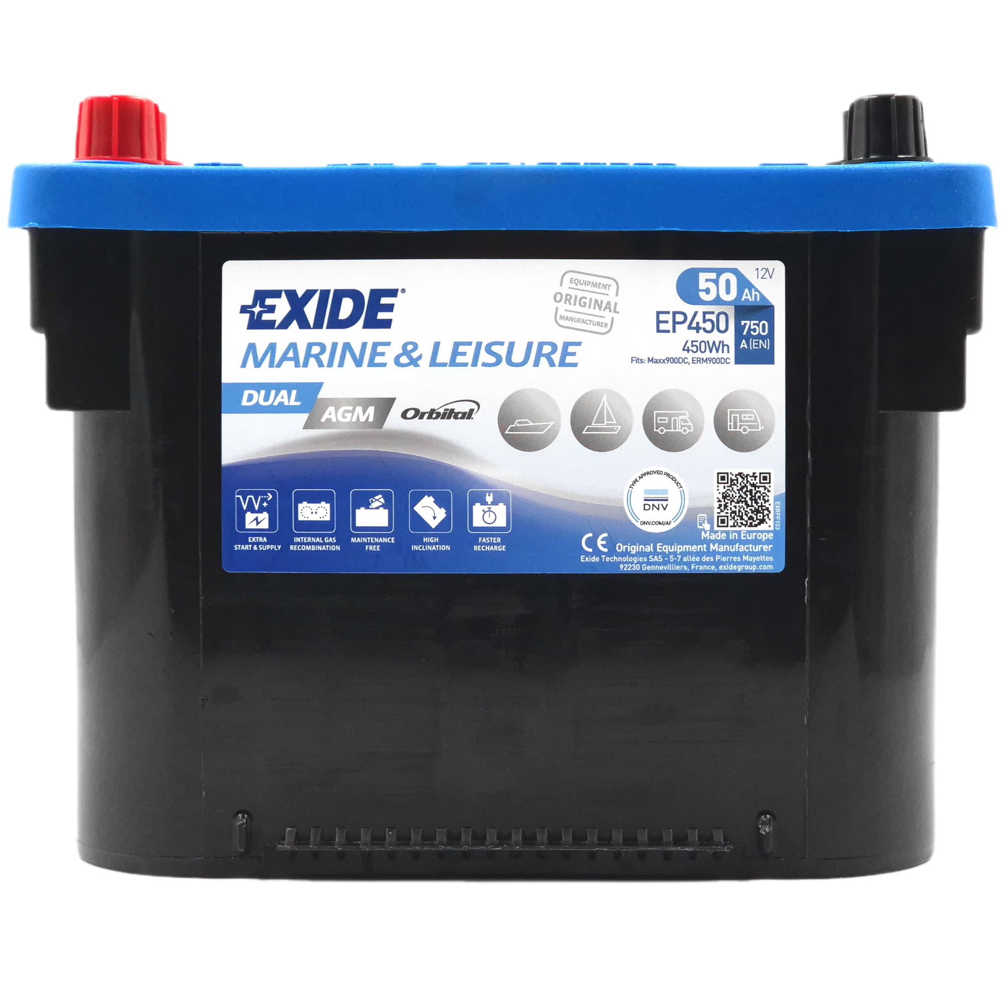 Φωτογραφία προϊόντος: EXIDE AGM EP450 12V 50Ah 750A (EN)