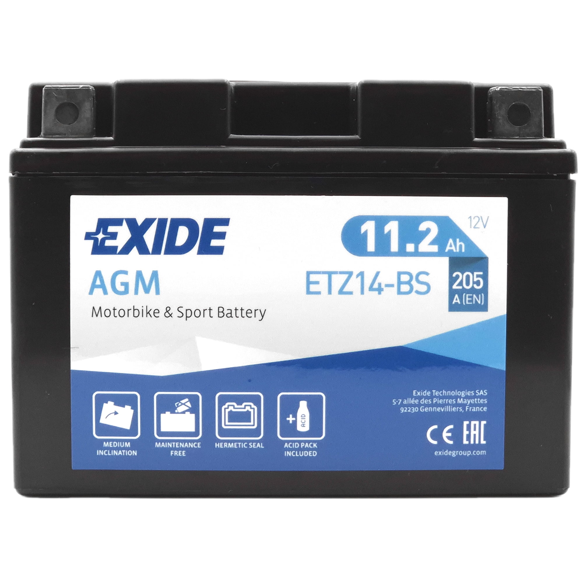Φωτογραφία προϊόντος: EXIDE AGM ETZ14-BS 12V 11.2Ah 205A (EN)
