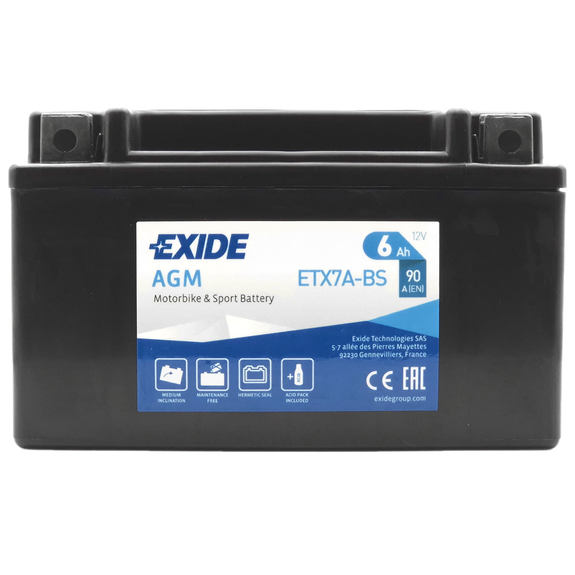 Φωτογραφία προϊόντος: EXIDE AGM ETX7A-BS 12V 6Ah 90A (EN)