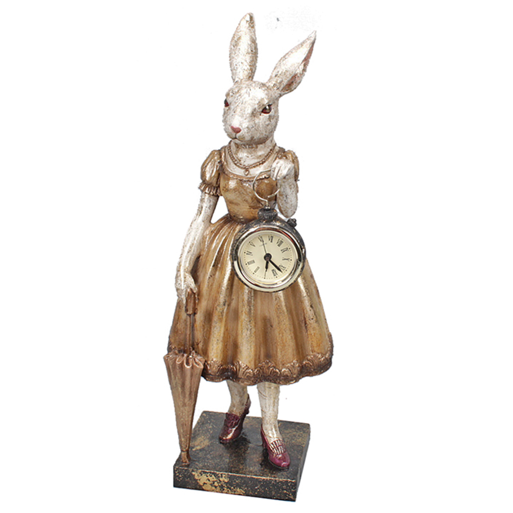 Φωτογραφία προϊόντος: Lady Rabbit σε μπαρόκ στυλ με ρολόι 13x11x35cm Zaros 22467 TM352