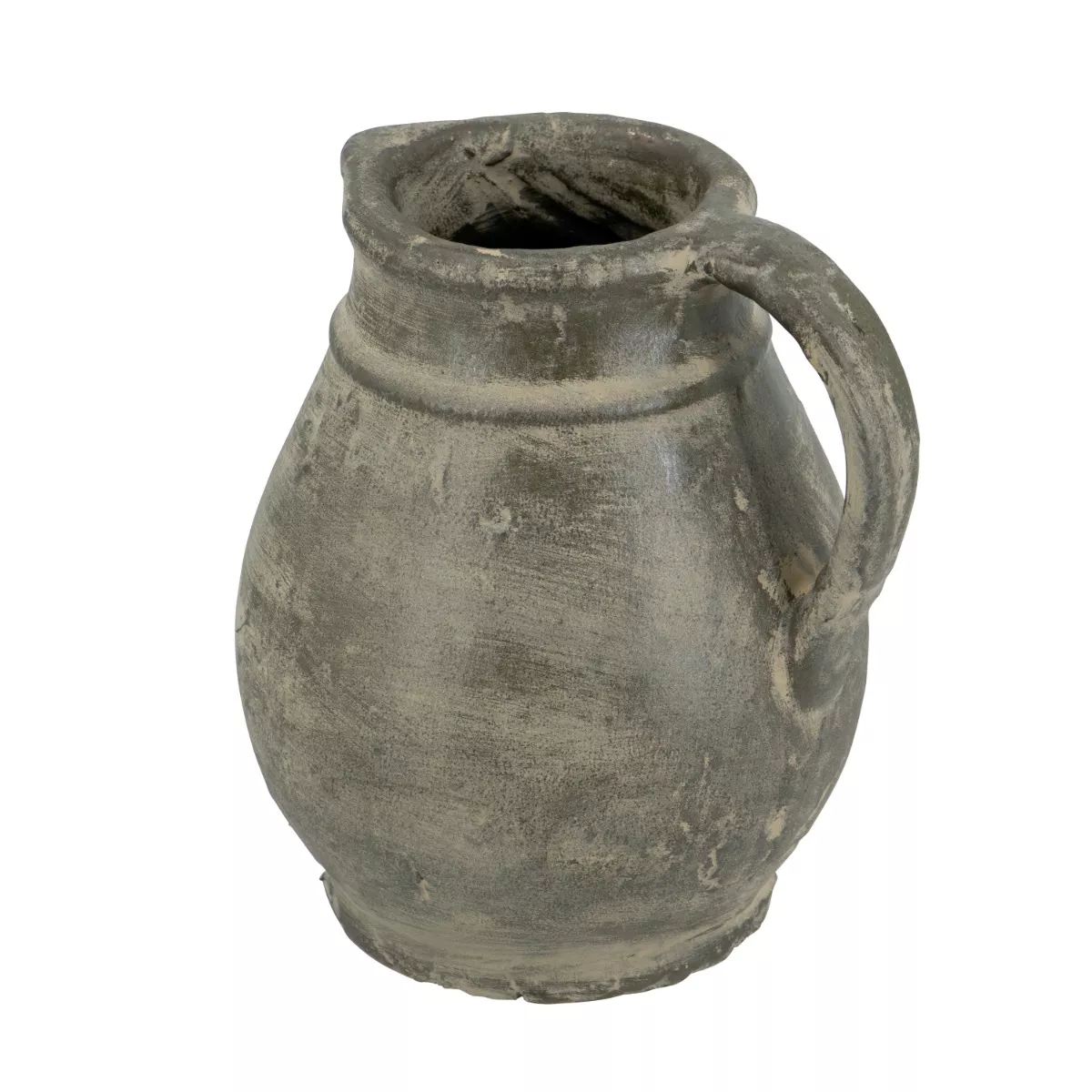 Φωτογραφία προϊόντος: Artekko Antique Βάζο από Τερακότα σε Πράσινη με Μπεζ Αποχρώση (25x25x22,5)cm