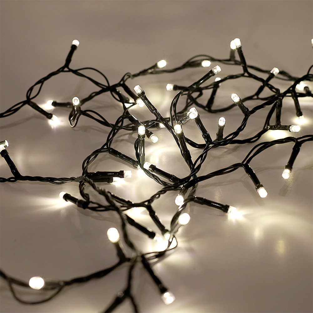 Φωτογραφία προϊόντος: Λαμπάκια 400 LED soft white με πράσινο καλώδιο IP44 31V και 8 προγράμματα A&G 9780029