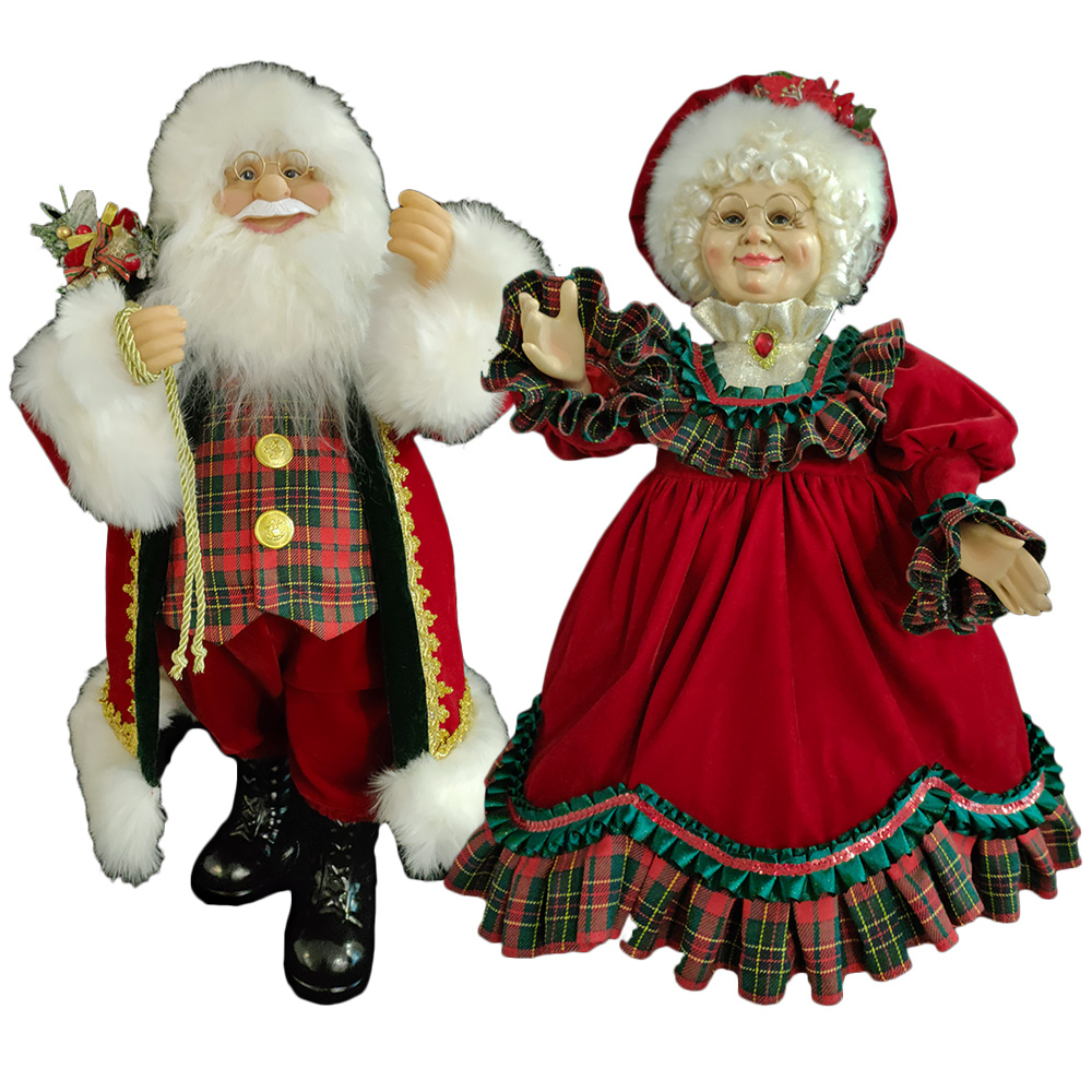 Φωτογραφία προϊόντος: Γιορτινοί mr + mrs santa σετ 2 64cm Vetur BV 93056