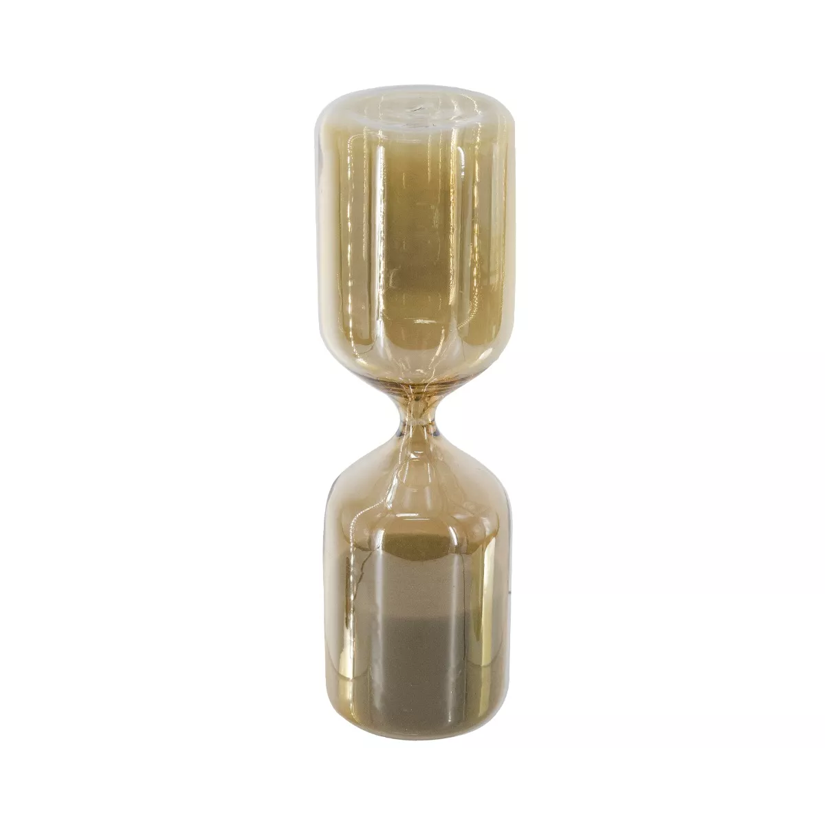 Φωτογραφία προϊόντος: Artekko Hourglass Γυάλινη Κλεψύδρα σε Μελί Απόχρωση με Λευκή Άμμο (6x6x20.2)cm