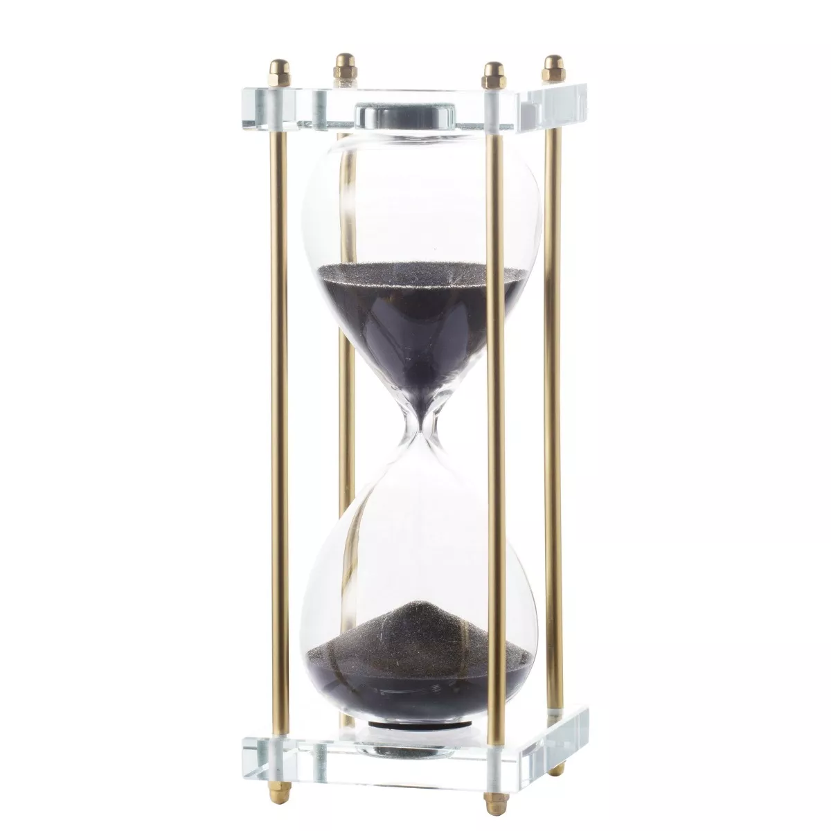 Φωτογραφία προϊόντος: Artekko Hourglass Κλεψύδρα Διακοσμητική Γυαλί Κρύσταλλο Μαύρο Χρυσό (7.6x7.6x25.4)cm