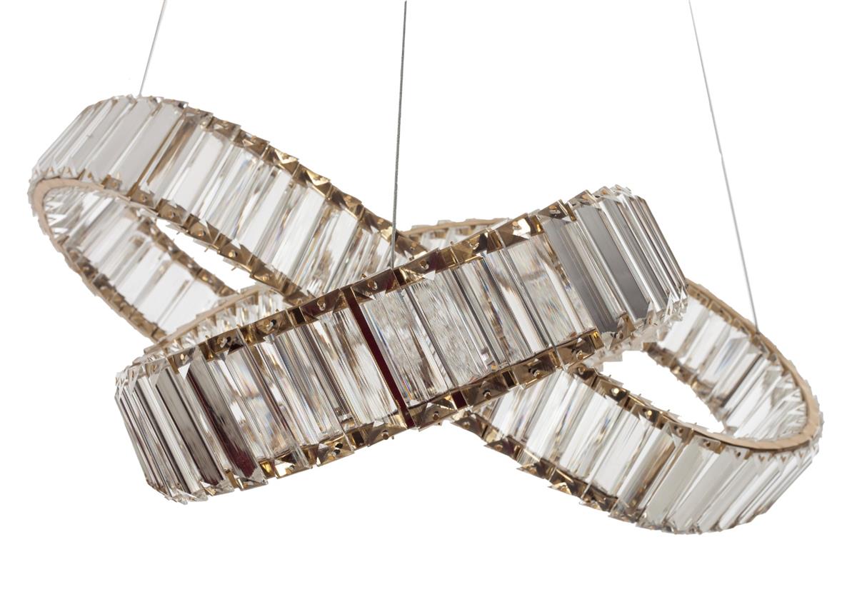 Φωτογραφία προϊόντος: Artekko Iron LED Φωτιστικό Οροφής Χρυσό Μεταλλικό με Κρύσταλλα (60x60x30)cm 9W 3000K