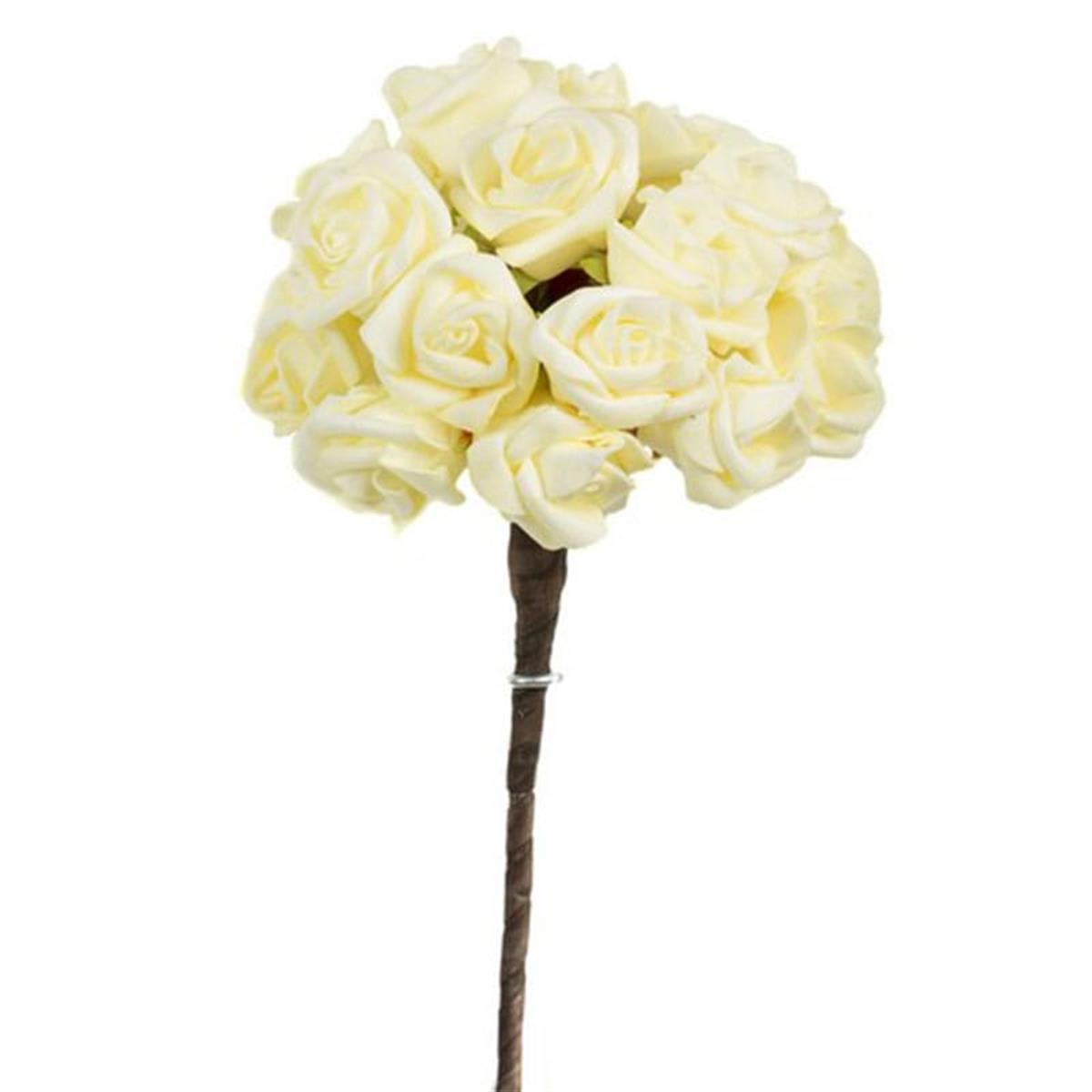 Φωτογραφία προϊόντος: Artekko Roses Bouquet Μπουκέτο με Τεχνητά Τριαντάφυλλα Λάτεξ Εκρού (14x14x65)cm