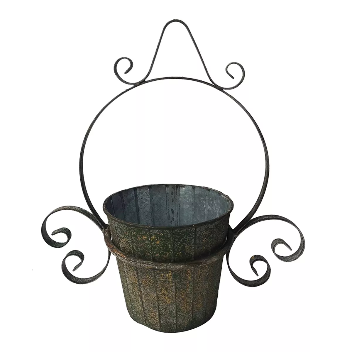 Φωτογραφία προϊόντος: Artekko Planter Πράσινο Μεταλλικό Κρεμαστό Κασπώ 32x16x36cm (MPN 742-2301)