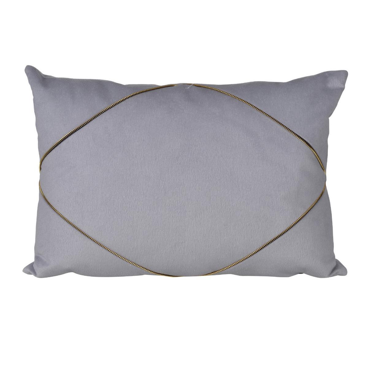 Φωτογραφία προϊόντος: Artekko Pillow Μαξιλάρι με Φερμουάρ Ύφασμα Γκρι (35x50x12)cm