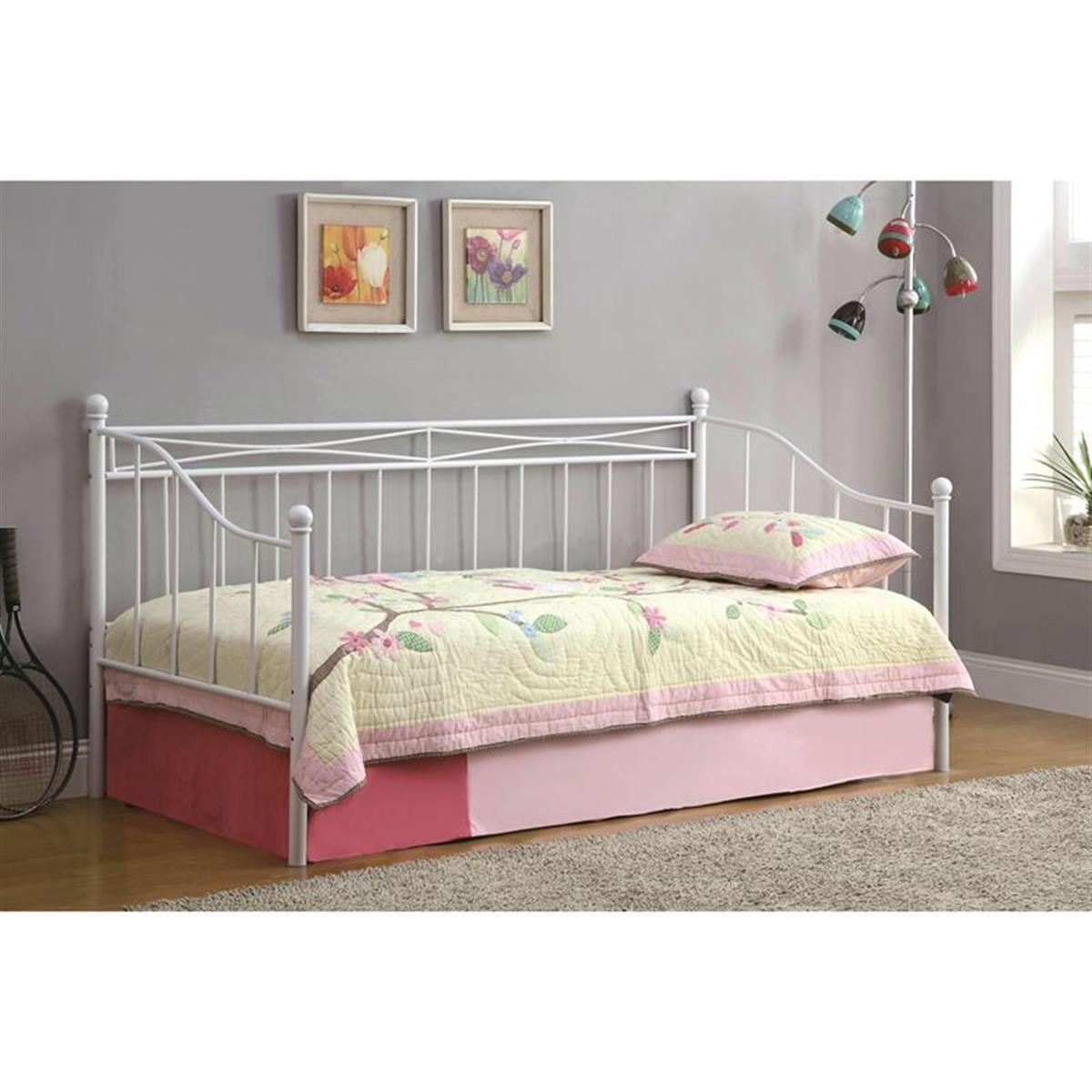 Φωτογραφία προϊόντος: MARIN Set: Daybed με Στρώμα 90x190 + Βοηθητικό Κρεβάτι με Στρώμα 85x185 (Μέταλλο Άσπρο)