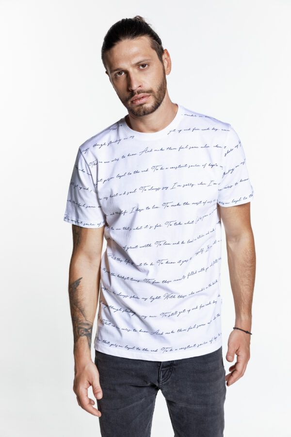 Φωτογραφία προϊόντος: SANTANA AITUTAKI T-Shirt με κοντό μανίκι και allover print (λευκό)