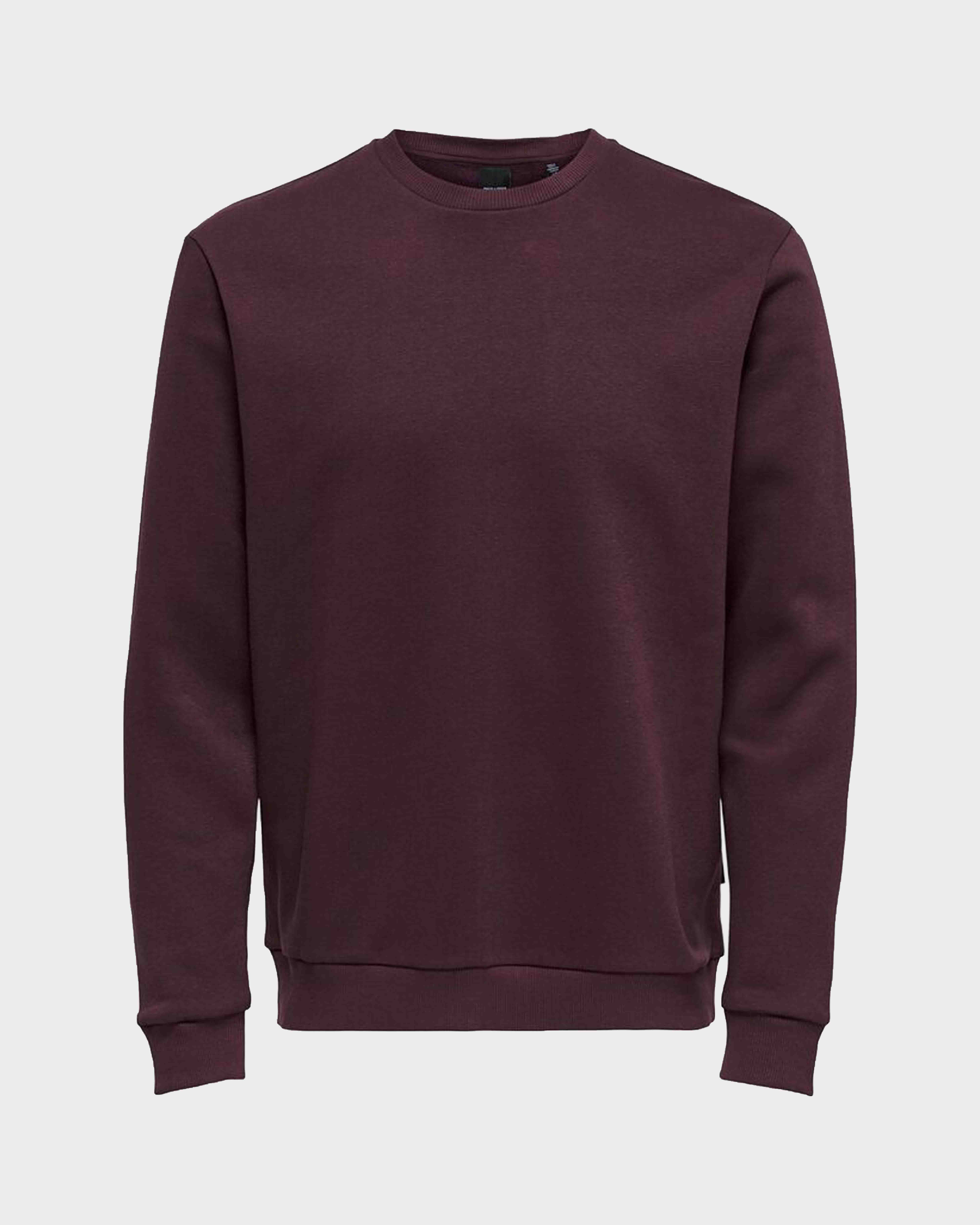 Φωτογραφία προϊόντος: Only & Sons Solid Colored Sweatshirt Ανδρική Μπλούζα - 22018683 ΜΠΟΡΝΤΩ