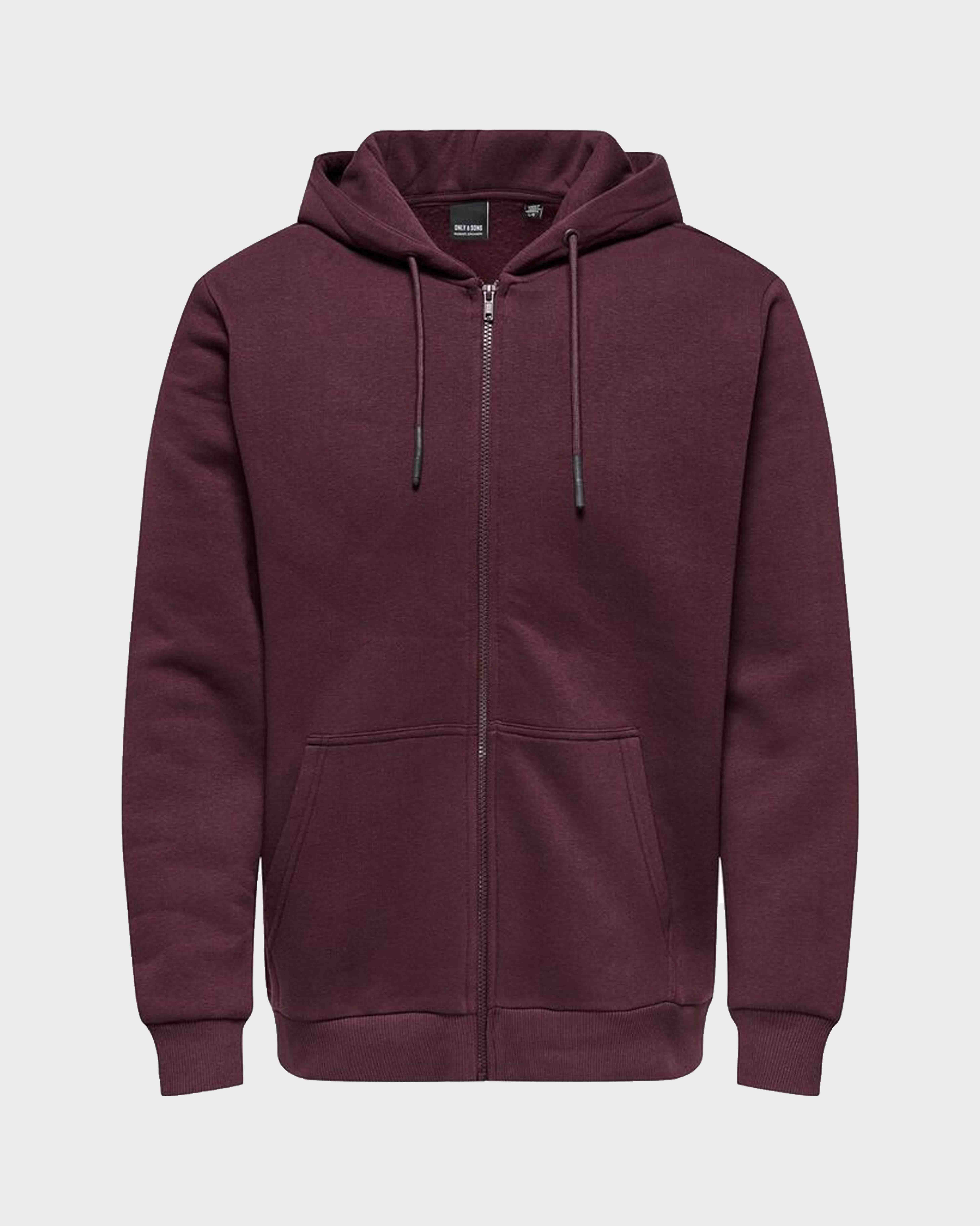 Φωτογραφία προϊόντος: Only & Sons Sweatshirt Hoodie Ανδρικό Φούτερ - 22018684 ΜΠΟΡΝΤΩ