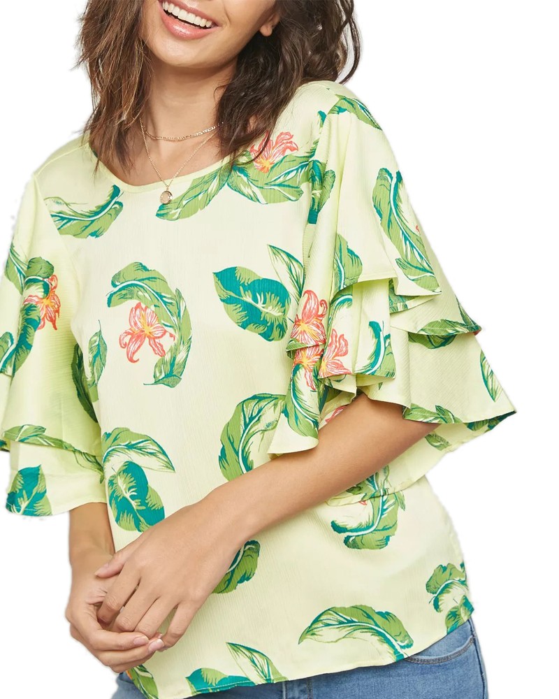 Φωτογραφία προϊόντος: BACK CUT OUT DETAIL PRINTED TOP ΤΗΣ VERO MODA - 10197678 ΚΙΤΡΙΝΟ