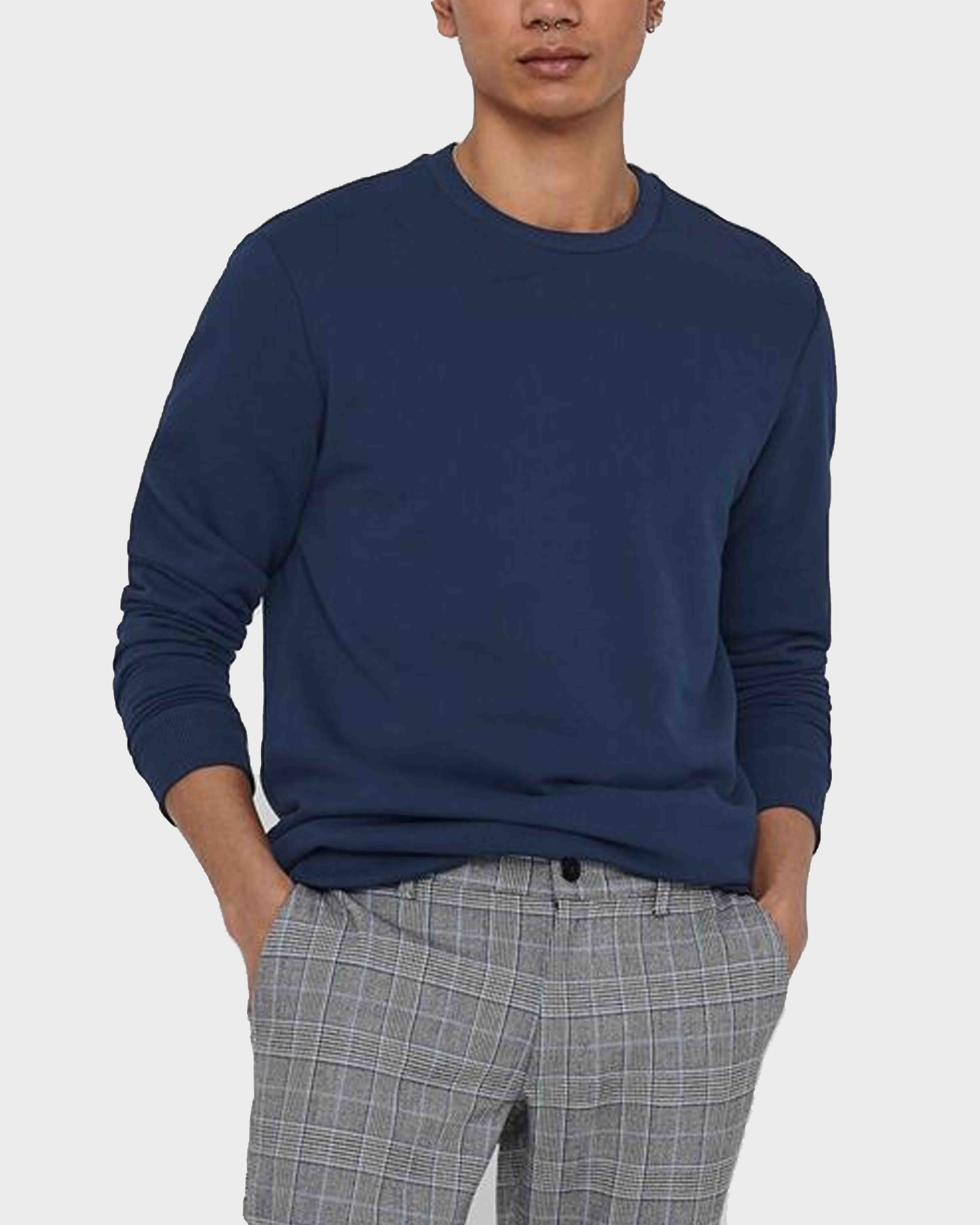 Φωτογραφία προϊόντος: Only & Sons Solid Colored Sweatshirt Ανδρική Μπλούζα - 22018683 ΜΠΛΕ
