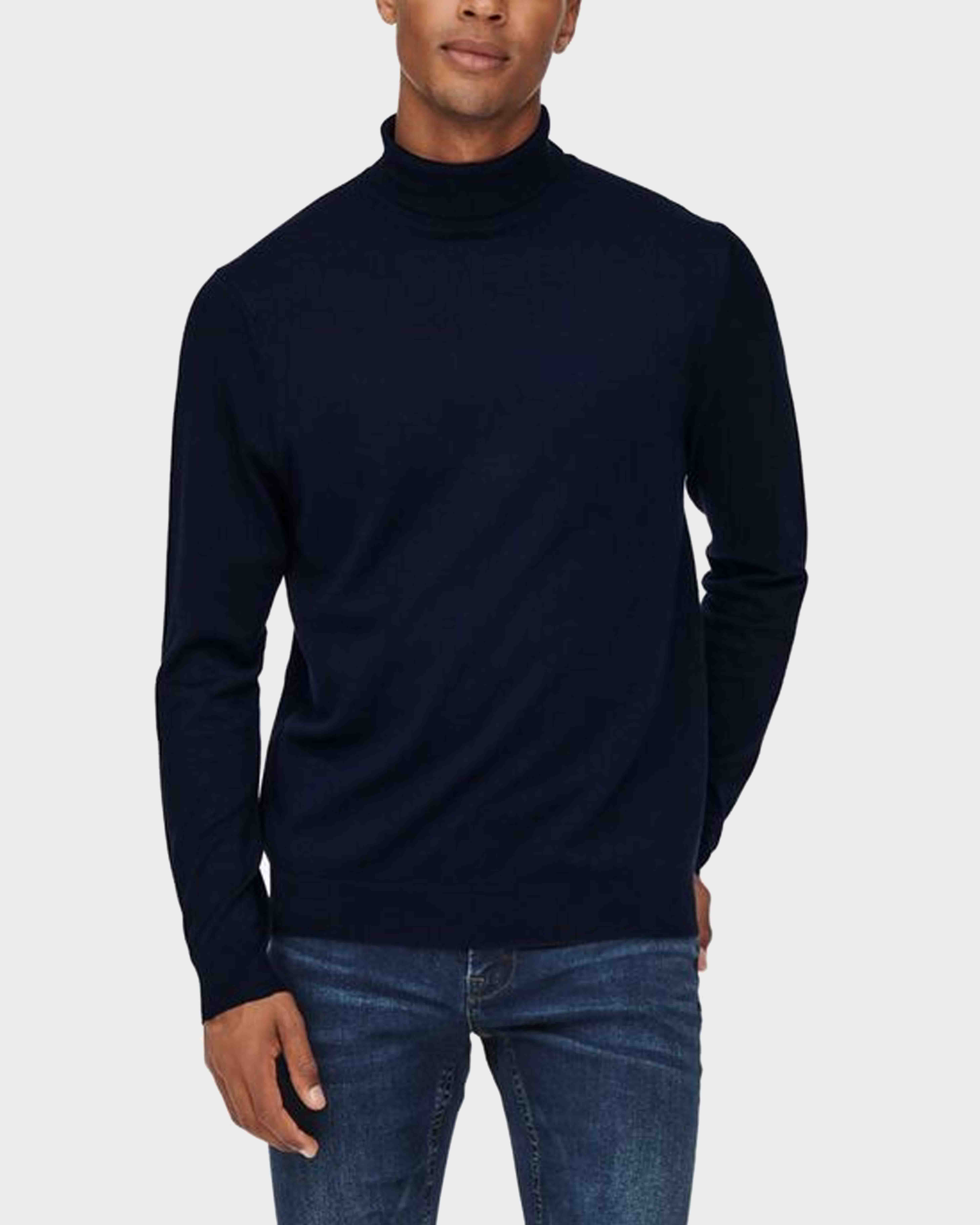Φωτογραφία προϊόντος: Only & Sons Roll Neck Ανδρικό Pullover - 22020879 ΜΠΛΕ