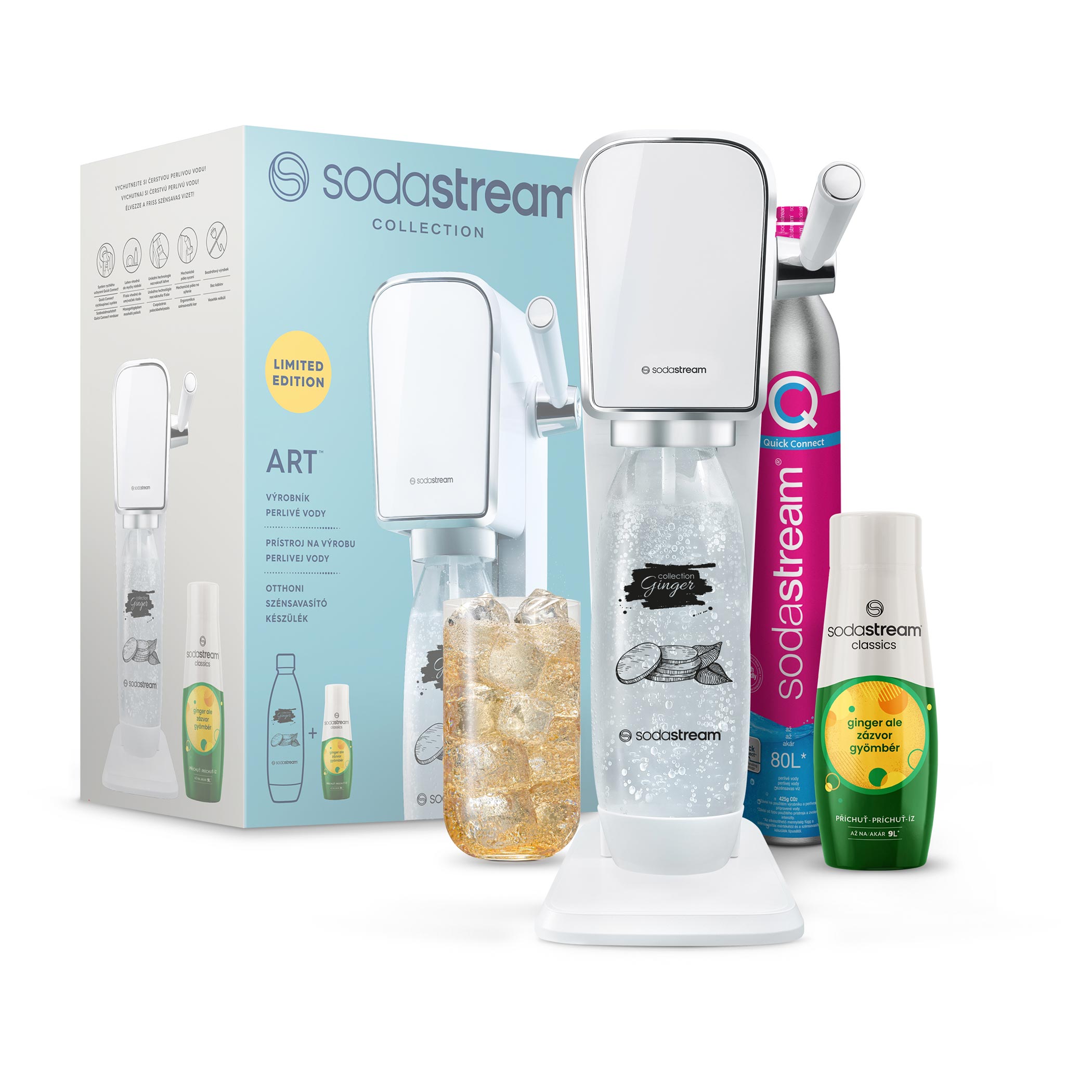 Φωτογραφία προϊόντος: SodaStream Art Megapack White Ginger Ale Συσκευή Παρασκευής Ανθρακούχου Νερού - OEM