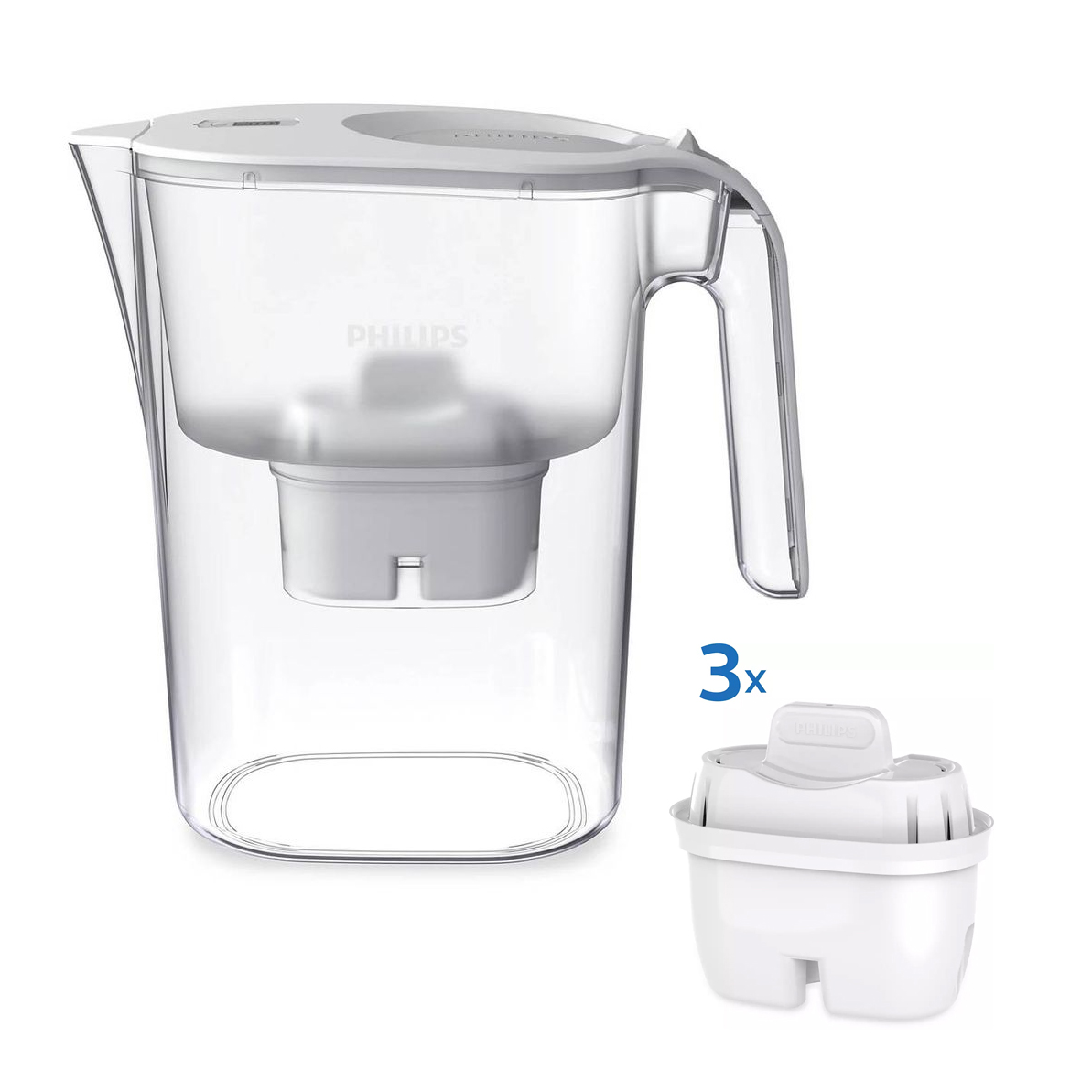 Φωτογραφία προϊόντος: Philips Κανάτα AWP2953WHT Micro X-Clean Λευκή, πλαστική, με καπάκι 3400ml + 3 τεμ. Micro X-Clean (OEM)