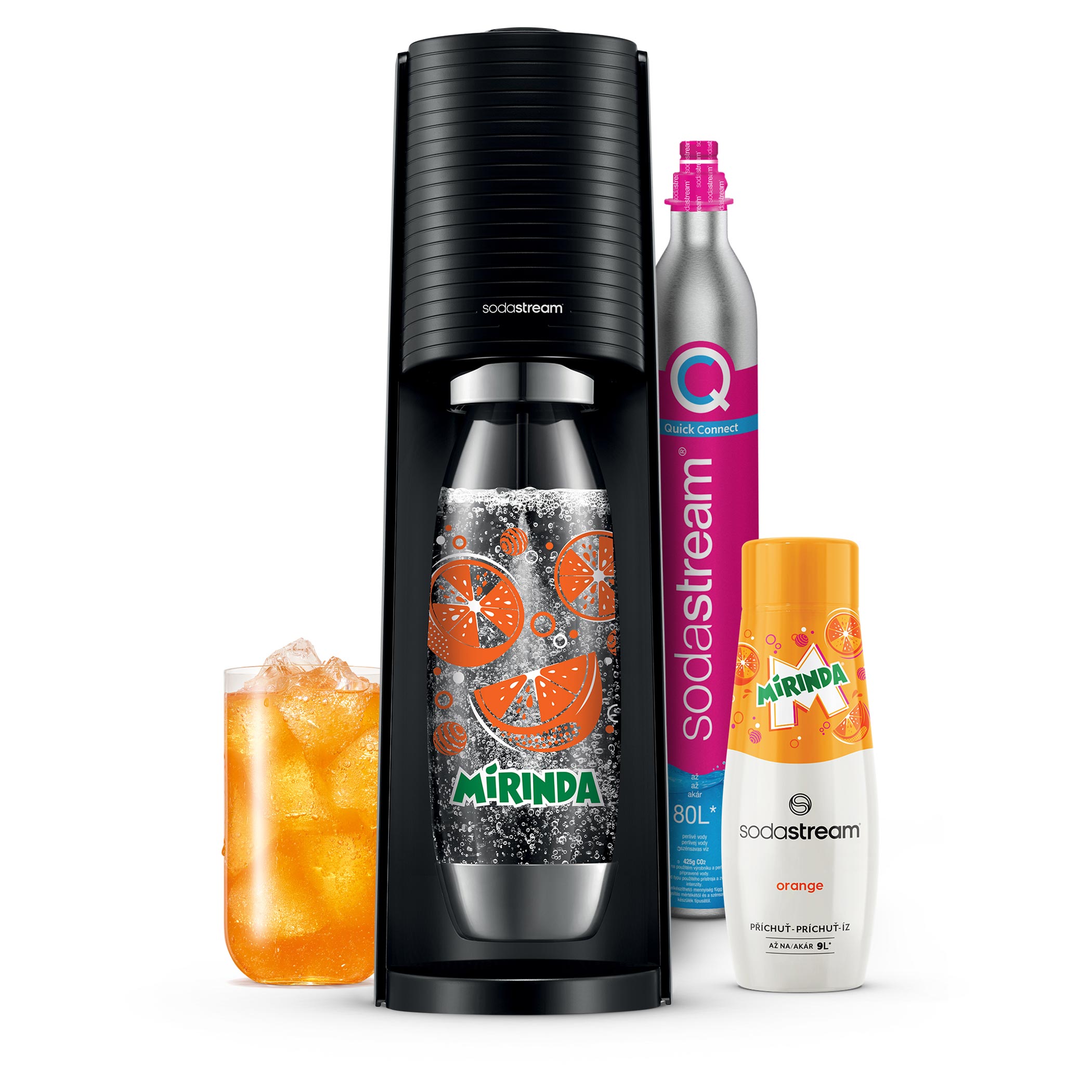 Φωτογραφία προϊόντος: Sodastream Terra Black Megapack Mirinda (OEM) — Συσκευή Παρασκευής Ανθρακούχου Νερού
