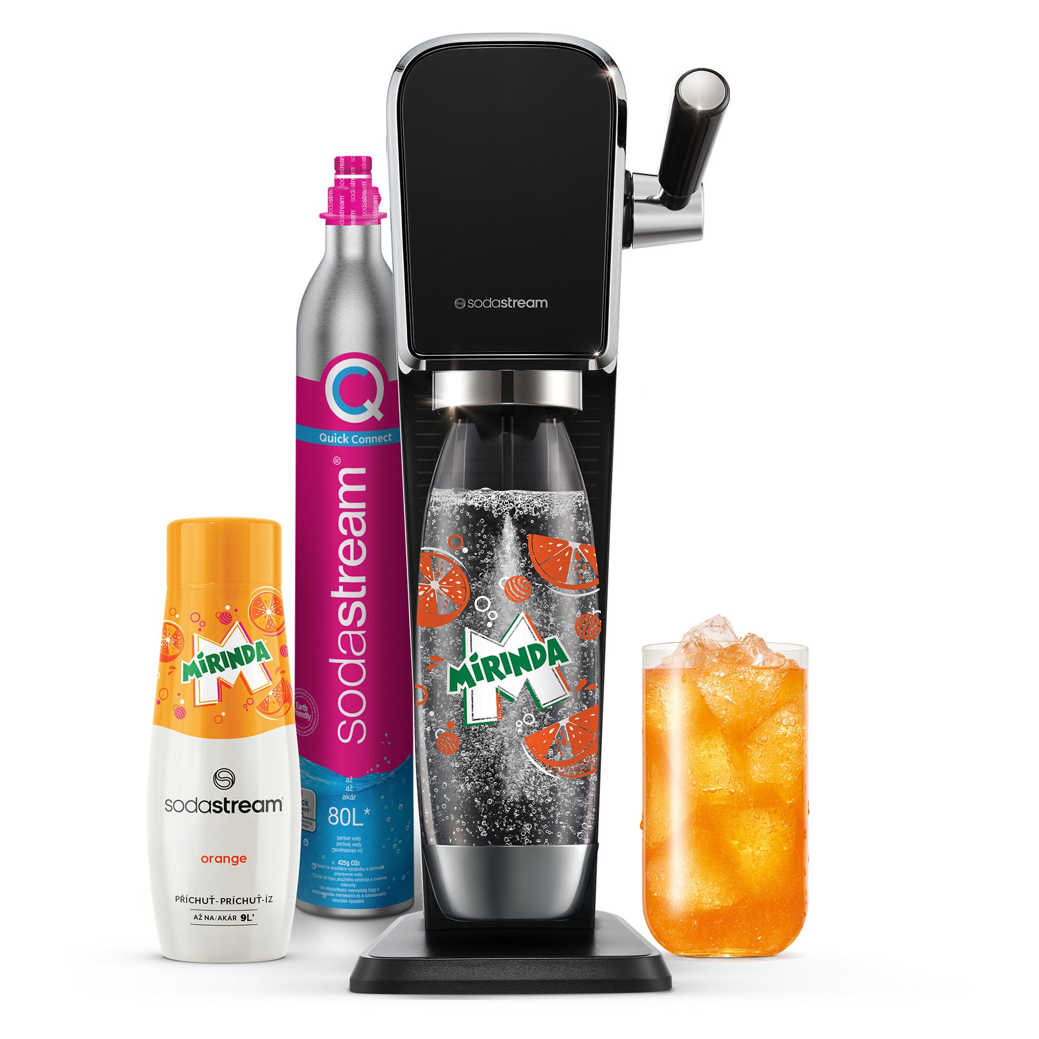 Φωτογραφία προϊόντος: Sodastream Art Black Megapack Mirinda Συσκευή Παρασκευής Ανθρακούχου Νερού - OEM