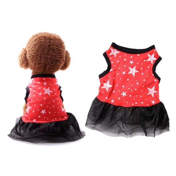 Φωτογραφία προϊόντος: Φόρεμα Stars Red 35cm L Pet Care