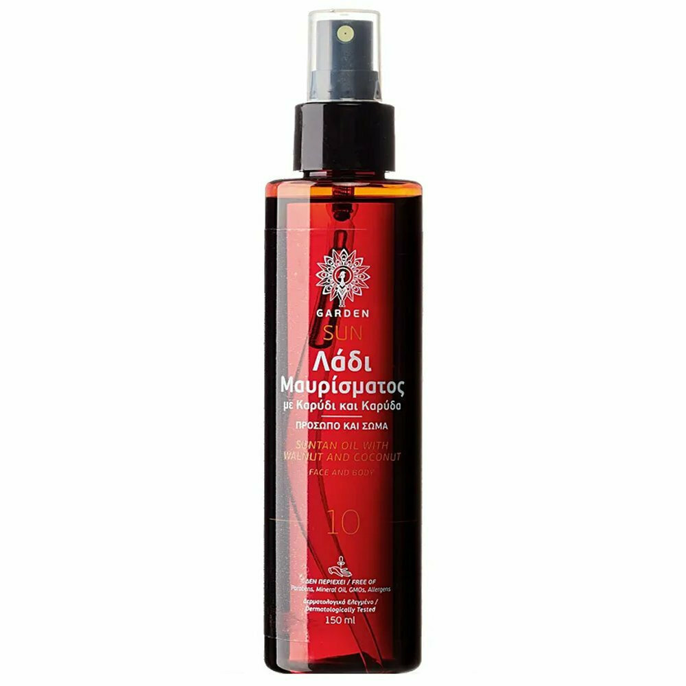 Φωτογραφία προϊόντος: GARDEN OF PANTHENOLS Garden Suntan Oil Face & Body Spray Λάδι Μαυρίσματος SPF10 150ml