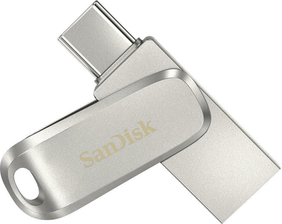 Φωτογραφία προϊόντος: Sandisk Ultra Dual Drive Luxe 64GB USB 3.1 Stick με σύνδεση USB-C Ασημί SDDDC4-064G-G46