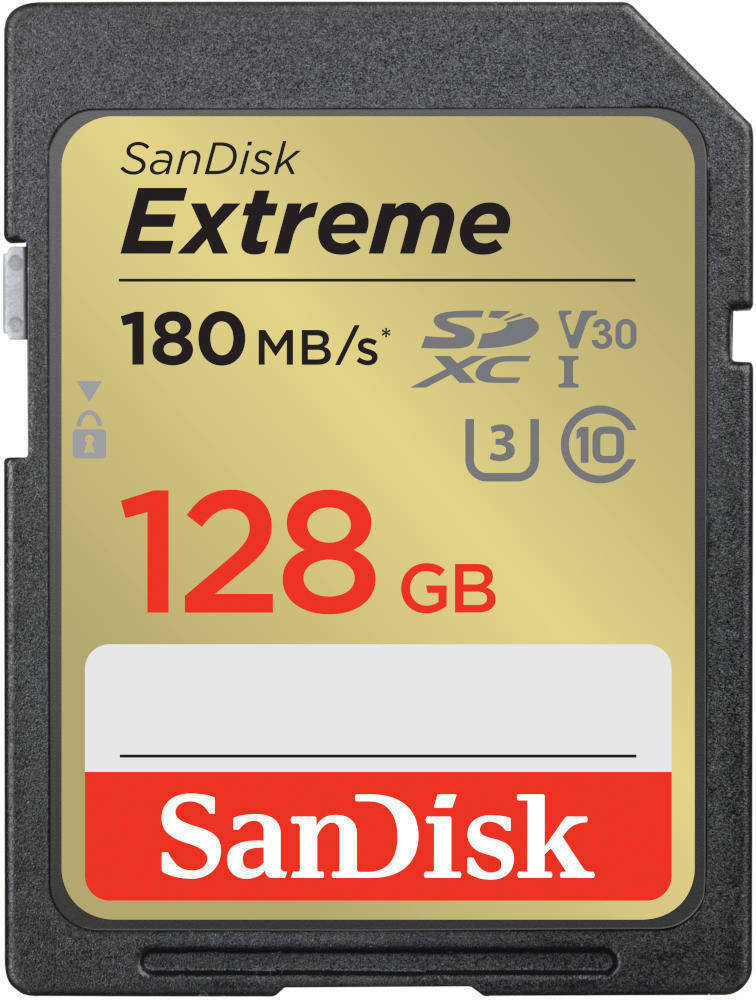 Φωτογραφία προϊόντος: Sandisk Extreme SDXC 128GB Class 10 U3 V30 UHS-I SDSDXVA-128G-GNCIN