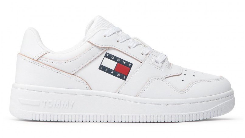 Φωτογραφία προϊόντος: Ανδρικά Sneakers Tommy Hilfiger Tech Basket EM0EM01017 - 46, ΛΕΥΚΟ
