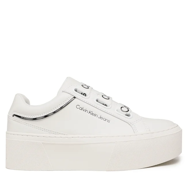 Φωτογραφία προϊόντος: Γυναικεία Sneakers Calvin Klein Flatform Low Branded Laces YW0YW00868 - 40, ΛΕΥΚΟ