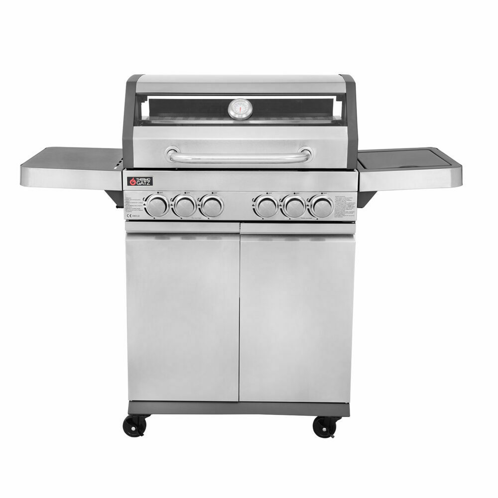 Φωτογραφία προϊόντος: THERMOGATZ GS Grill View Ψησταριά Υγραερίου με Μαντεμένια Σχάρα 70×42εκ. και 5 Εστίες 18kW (Πλαϊνό Μάτι)