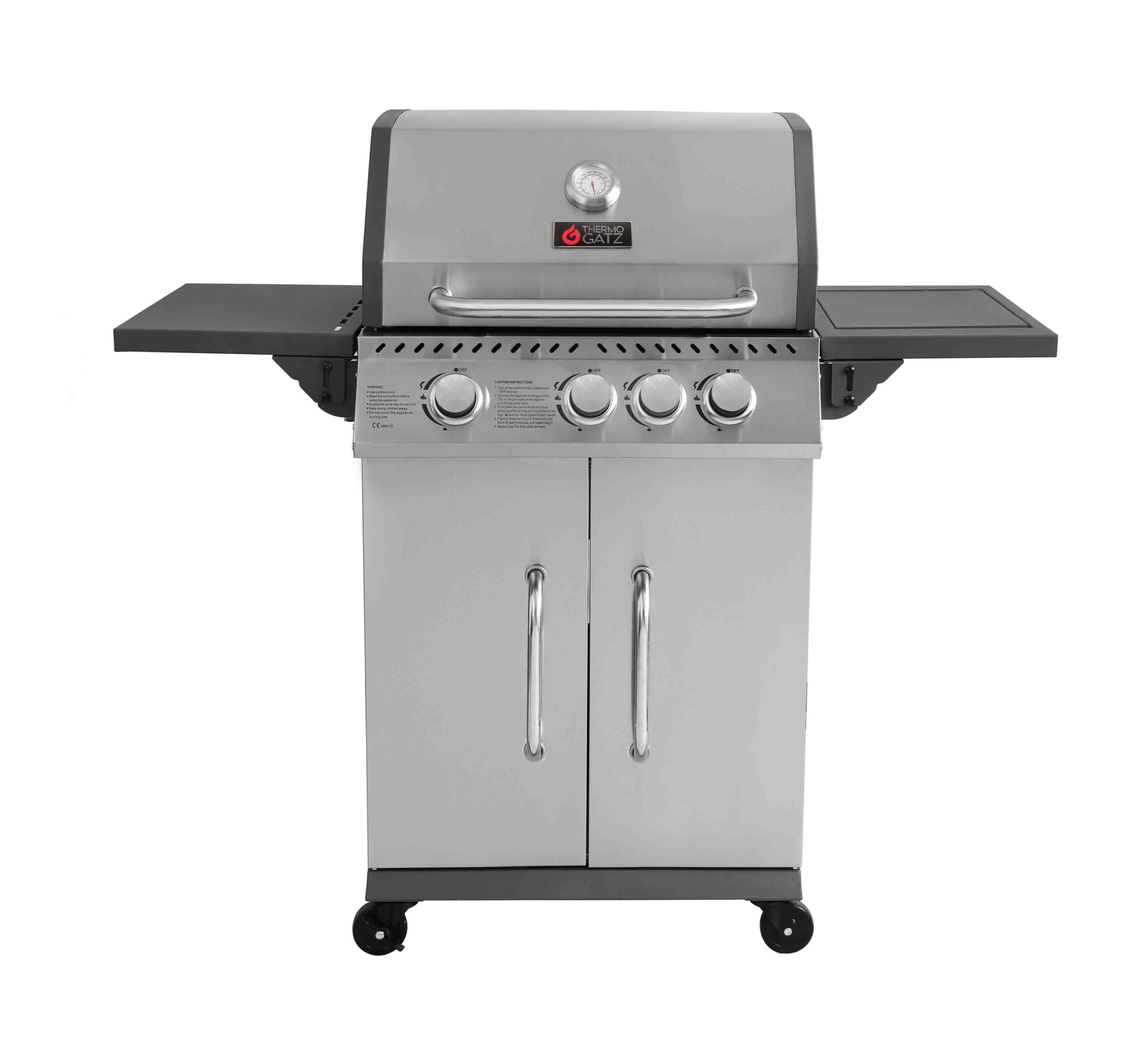 Φωτογραφία προϊόντος: Thermogatz Gs Grill Elite Ψησταριά Υγραερίου με Μαντεμένια Σχάρα 60x42εκ και 4 Εστίες 11.5kW
