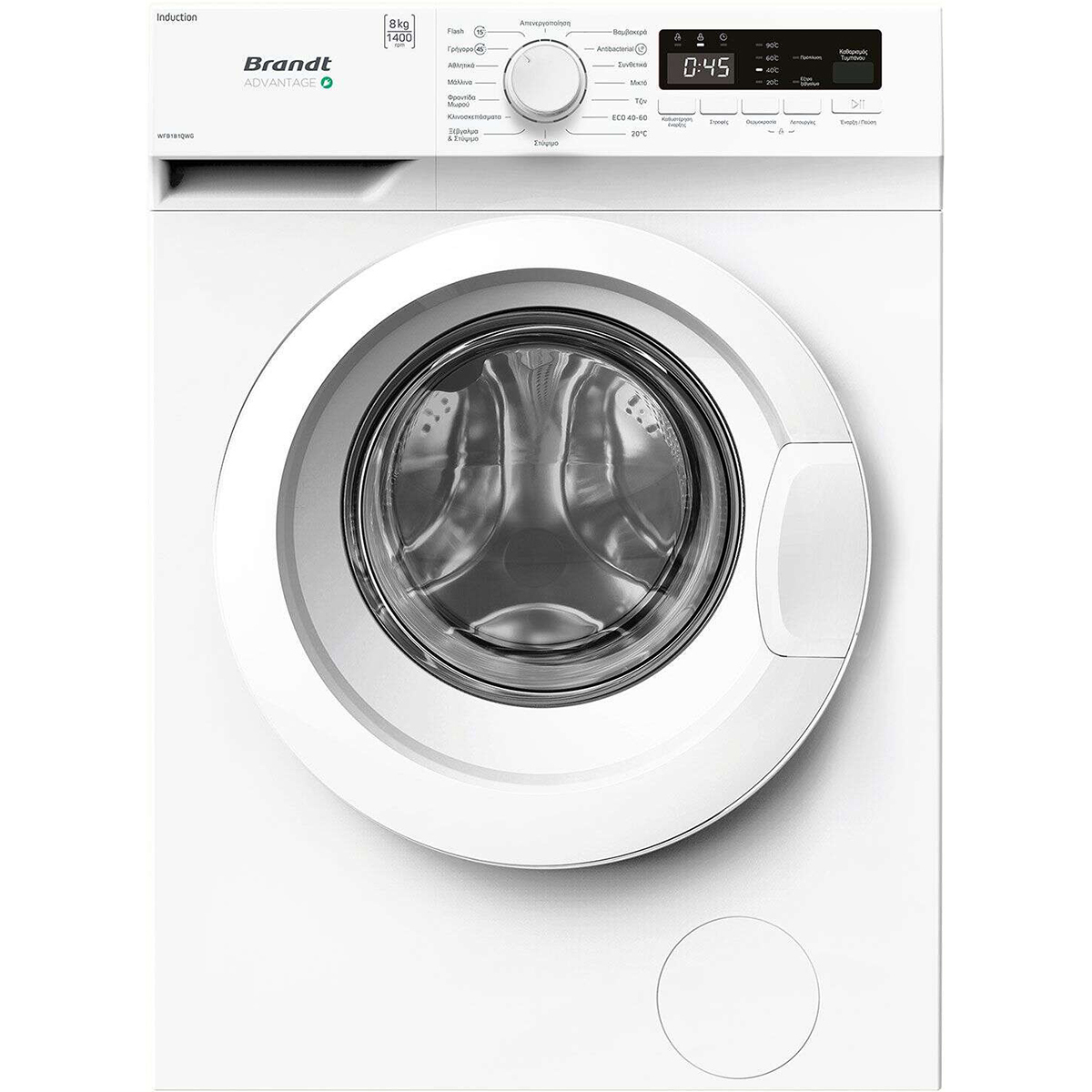Φωτογραφία προϊόντος: Brandt Πλυντήριο Ρούχων 8kg με Ατμό 1400 Στροφών WFB181QWG