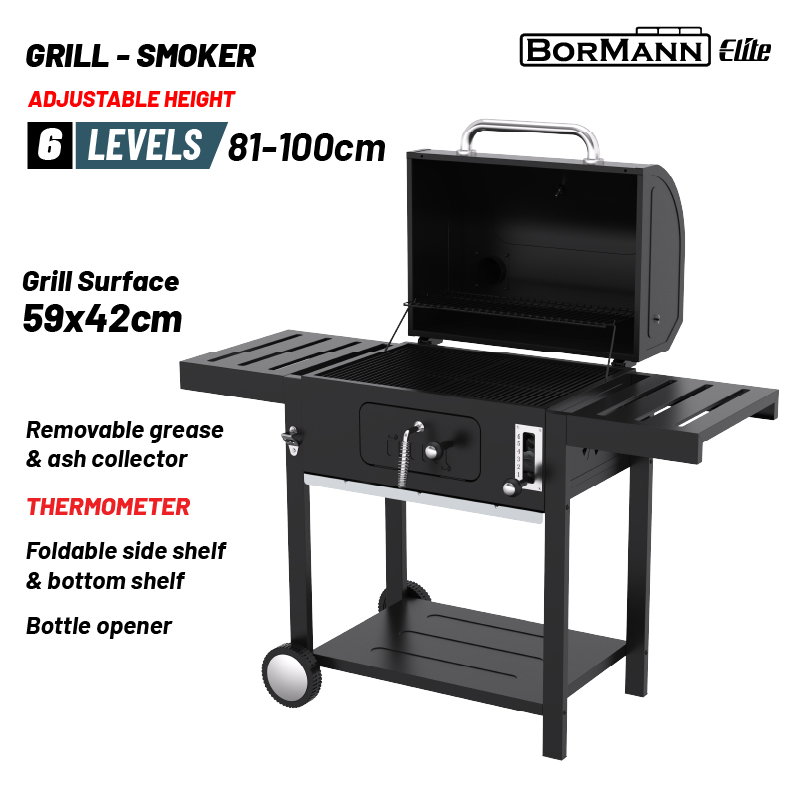 Φωτογραφία προϊόντος: Bormann Elite BBQ1915 Ψησταριά Κάρβουνου-Καπνιστήρι