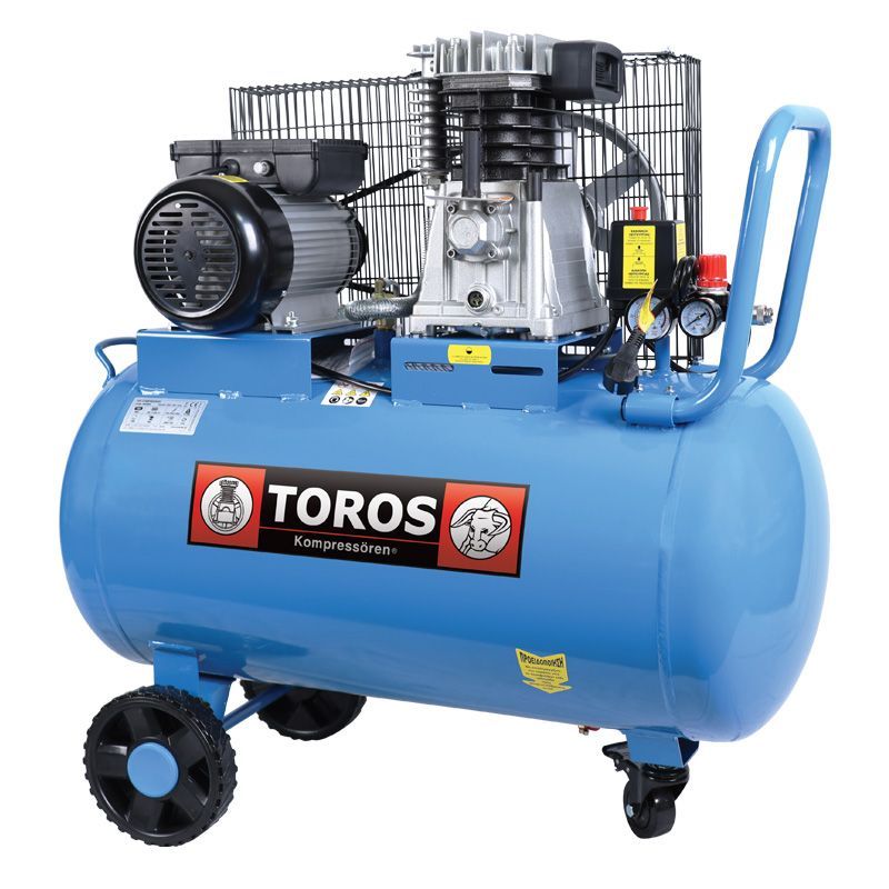 Φωτογραφία προϊόντος: TOROS: Αεροσυμπιεστής 100LT/3,0HP με ιμάντα (602084)