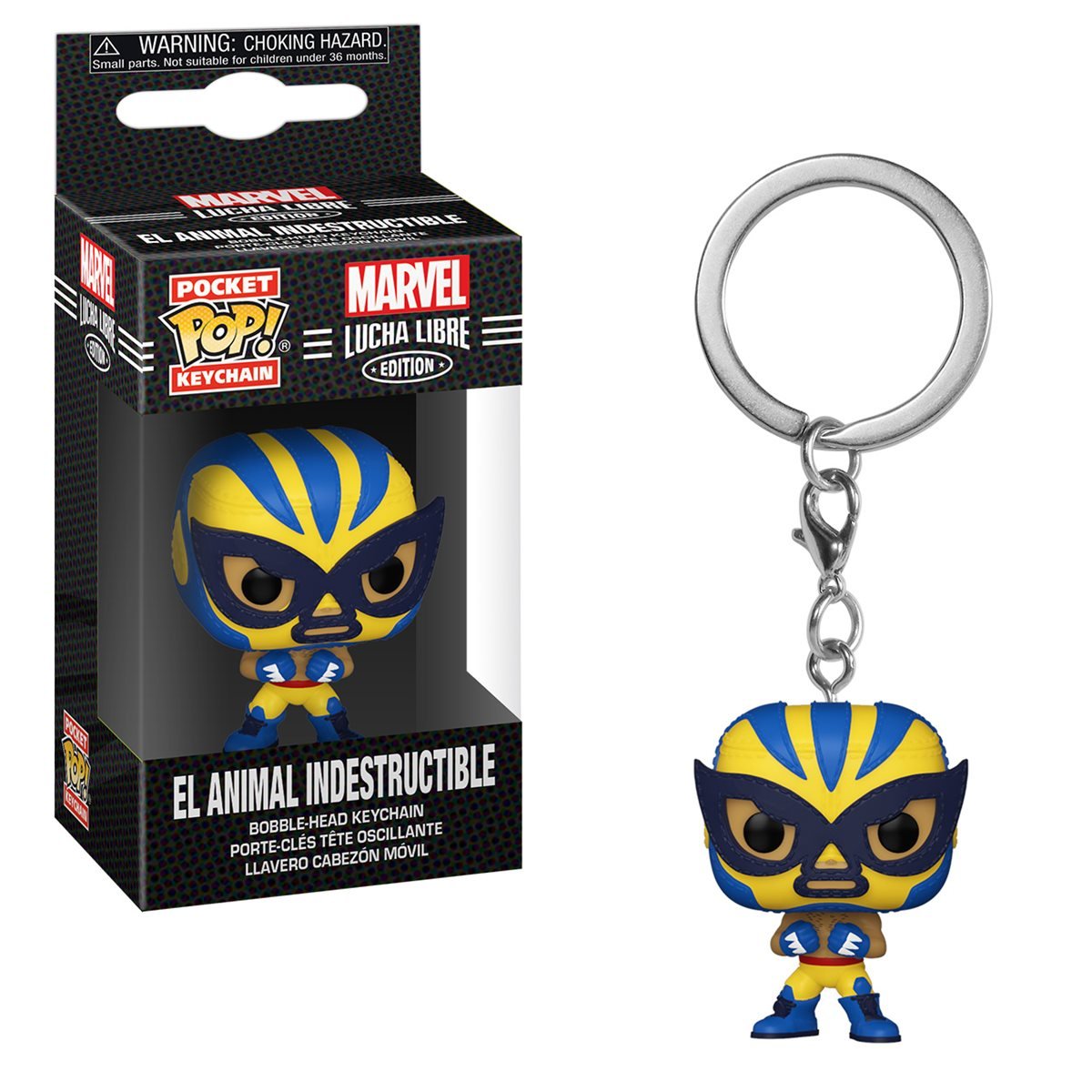 Φωτογραφία προϊόντος: Funko Pocket Pop! Marvel: Lucha Libre – El Animal Indestructible (Wolverine), Vinyl Figure Keychain