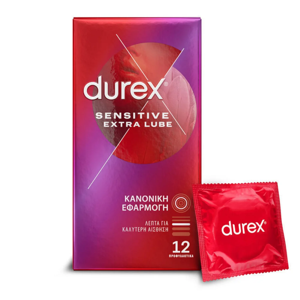 Φωτογραφία προϊόντος: Durex Προφυλακτικά Sensitive Extra Lube Λεπτά 12τεμ