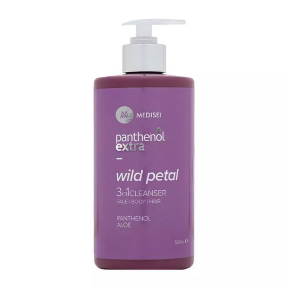 Φωτογραφία προϊόντος: Panthenol Extra Wild Petal 3 in 1 Cleanser – Καθαριστικό προσώπου, σώματος & μαλλιών 500ml