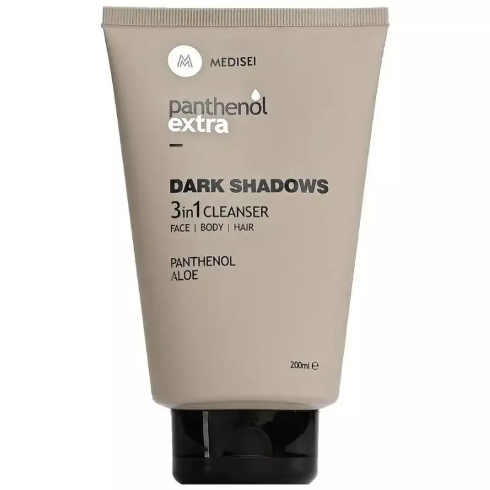 Φωτογραφία προϊόντος: Panthenol Extra Dark Shadows Ανδρικό Αφρόλουτρο + Σαμπουάν Για Πρόσωπο, Σώμα & Μαλλιά 200ml