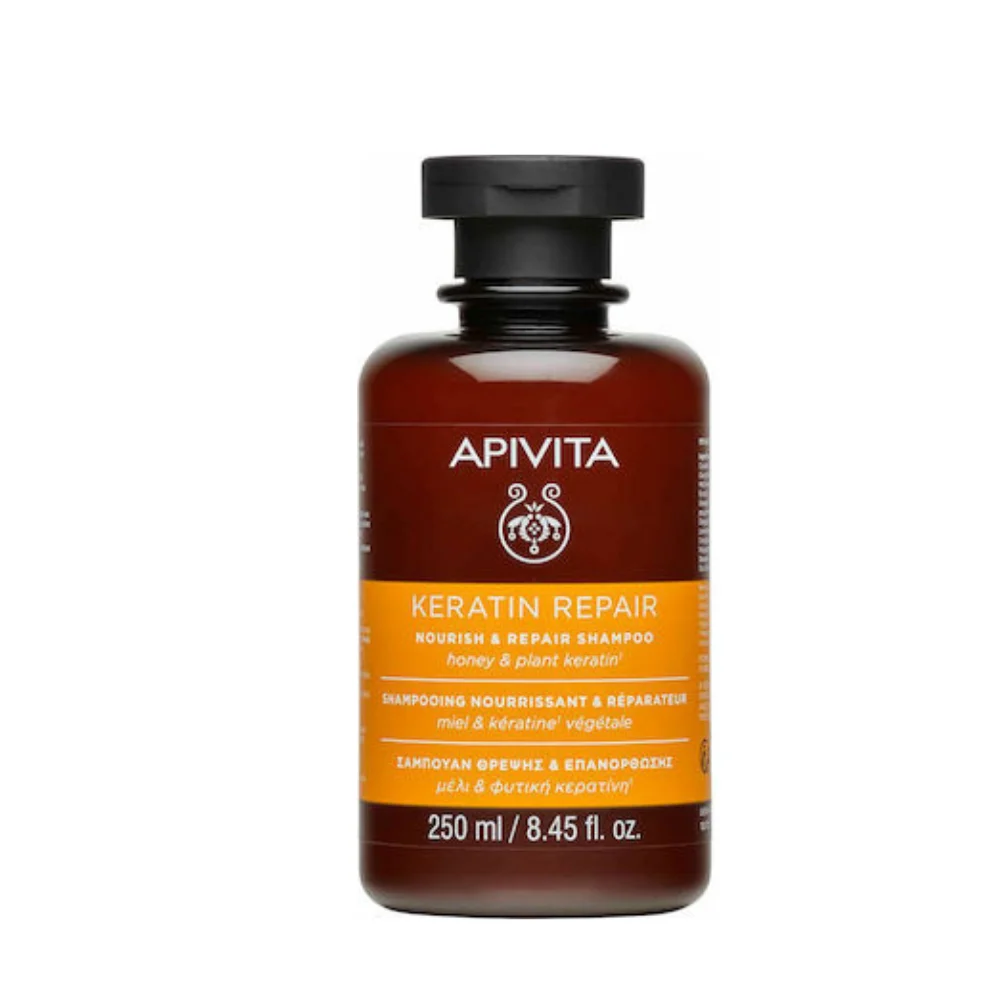 Φωτογραφία προϊόντος: Apivita Keratin Repair Ξηρό Σαμπουάν Αναδόμησης/Θρέψης για Ξηρά Μαλλιά 250ml