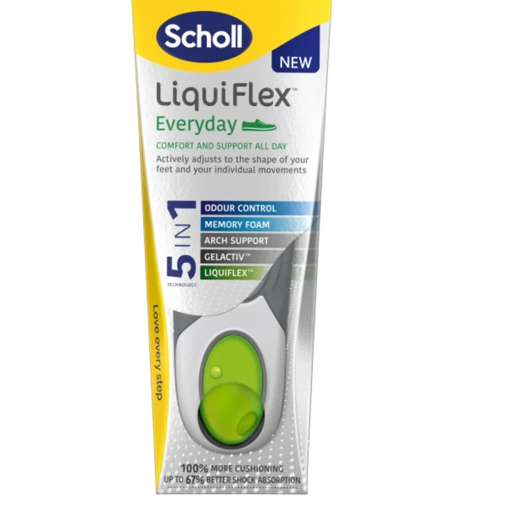 Φωτογραφία προϊόντος: Scholl Liquiflex Everyday Ανατομικοί Πάτοι Παπουτσιών 5 σε 1 Τεχνολογία No Small (36-41)