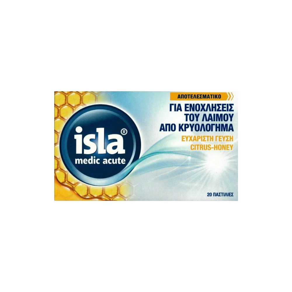 Φωτογραφία προϊόντος: FarmaSyn Isla Medic Acute Citrus + Μέλι 20τμχ