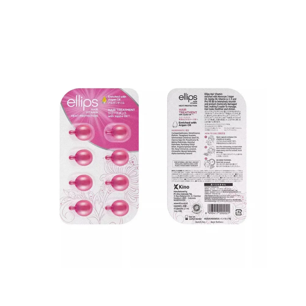 Φωτογραφία προϊόντος: Ellips Pink Hair Treatment Αμπούλες Μαλλιών Αναδόμησης 8x1ml
