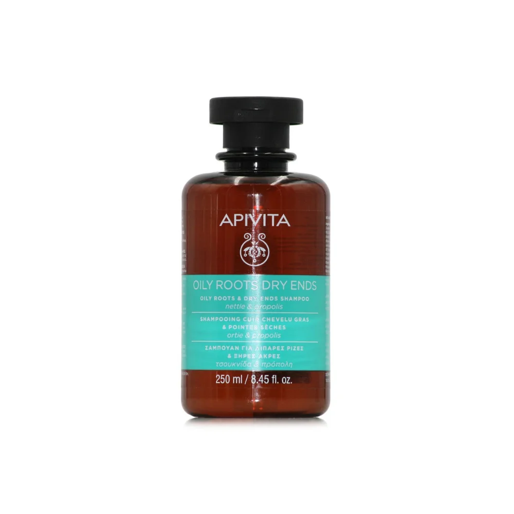 Φωτογραφία προϊόντος: Apivita Oily Roots Dry Ends σαμπουάν για λιπαρές ρίζες & ξηρές άκρες 250ml