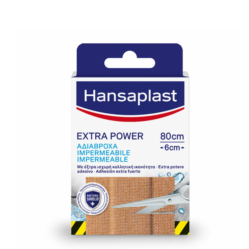 Φωτογραφία προϊόντος: Hansaplast Αδιάβροχα Αυτοκόλλητα Επιθέματα Extra Power 80x6cm 8τεμ