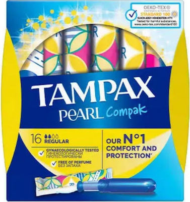 Φωτογραφία προϊόντος: Tampax Compak Pearl Regular 8x16
