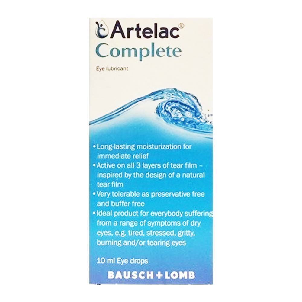 Φωτογραφία προϊόντος: Bausch + Lomb Artelac Complete Λιπαντικό Οφθαλμικό Διάλυμα σε Σταγόνες, 10ml