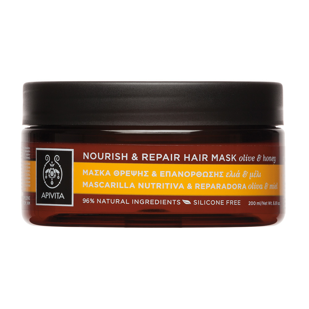 Φωτογραφία προϊόντος: Apivita Nourish + Repair Hair Mask με Ελιά & Μέλι - 200ml