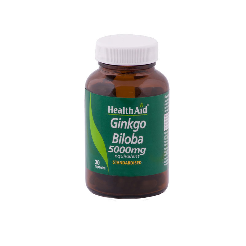 Φωτογραφία προϊόντος: HEALTH AID Ginkgo Biloba 5000mg - 30 κάψουλες (STOP)